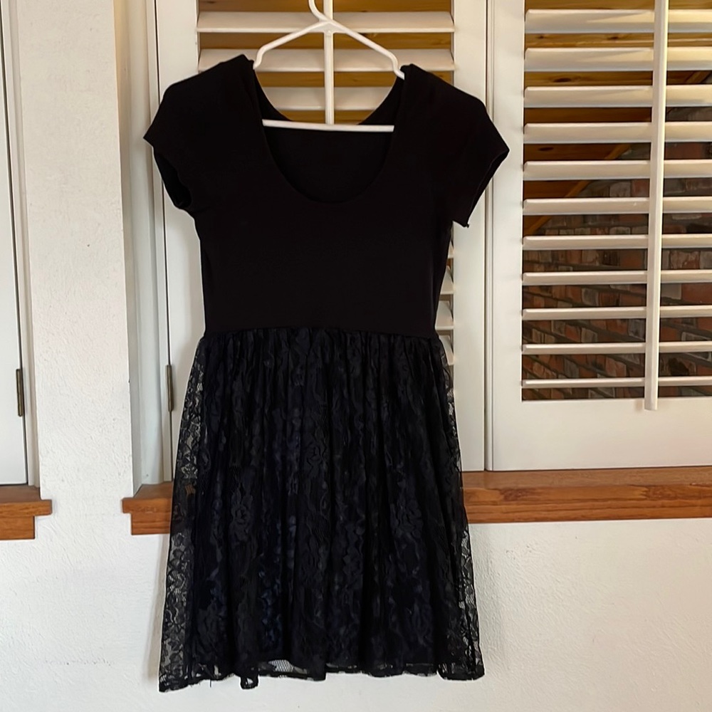 Black bottom laced dress